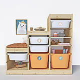 Úložné priestory & Organizácia - Montessori okrúhle nálepky na boxy - Pastelové - 13451710_