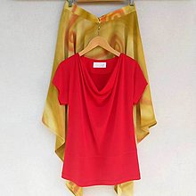 Topy, tričká, tielka - Tričko s vodou červené 1 - 13451576_