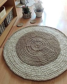 Úžitkový textil - Jutovy koberec FARMHOUSE okrúhly - 13452019_