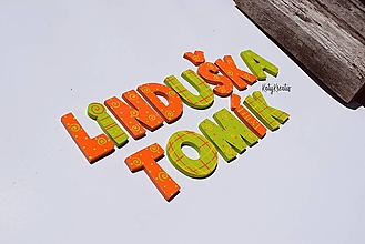 Tabuľky - Linduška, Tomík...písmenká - 13454572_
