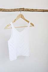 Topy, tričká, tielka - Crop top - biely - 13455371_