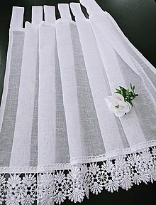 Úžitkový textil - Záclonka s krajkou - 13453777_