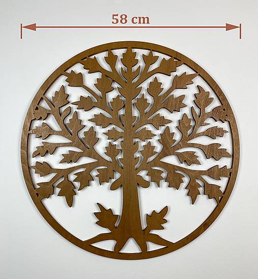 "AKCIA" Strom s dubovými lístkami - 58 cm (odtieň rustikal)
