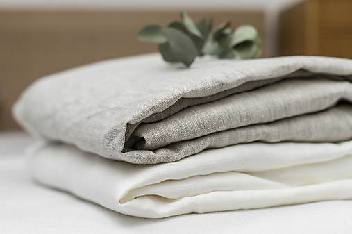 Úžitkový textil - Lněné prostěradlo Natur (Velikost - 100x200 cm) - 13456327_
