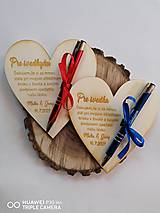 Darčeky pre svadobčanov - Drevené srdce poďakovanie svedkom _viac farieb - 13456368_