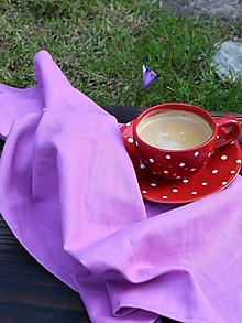 Úžitkový textil - Ľanová utierka jednofarebná (Ružovo fialová) - 13459294_