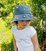 Detské čiapky - Riflový klobúk na leto ;) - 13458627_