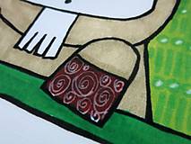 Textil - Bavlnený panel UŠI SI SÁM - Zvieratko z dvora (Kozička) - 13462814_