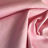Textil - (34) 100 % predpraný mäkčený ľan cukríková ružová, šírka 135 cm - 13461519_