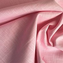 Textil - (34) 100 % predpraný mäkčený ľan cukríková ružová, šírka 135 cm - 13461519_