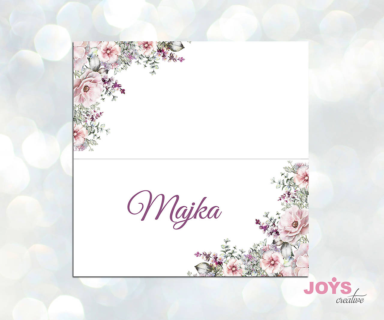 Menovky v štýle jemných fialovo-ružových kvetov "Romantic"