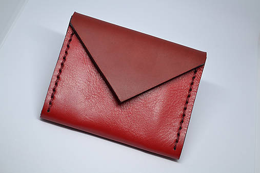 Dizajnová kožená peňaženka mini Odzuzičky (Červená)