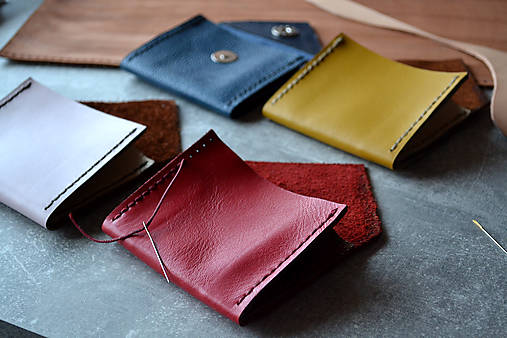 Dizajnová kožená peňaženka mini Odzuzičky (Žltá)