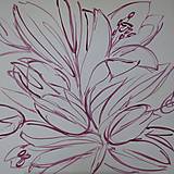 Obrazy - Obraz na stenu, maľba, originál  (Ľalie a tulipány.) - 13463168_