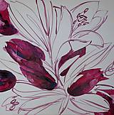 Obrazy - Obraz na stenu, maľba, originál  (Ľalie a tulipány.) - 13463169_