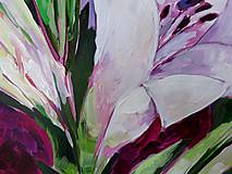 Obrazy - Obraz na stenu, maľba, originál  (Ľalie a tulipány.) - 13463171_