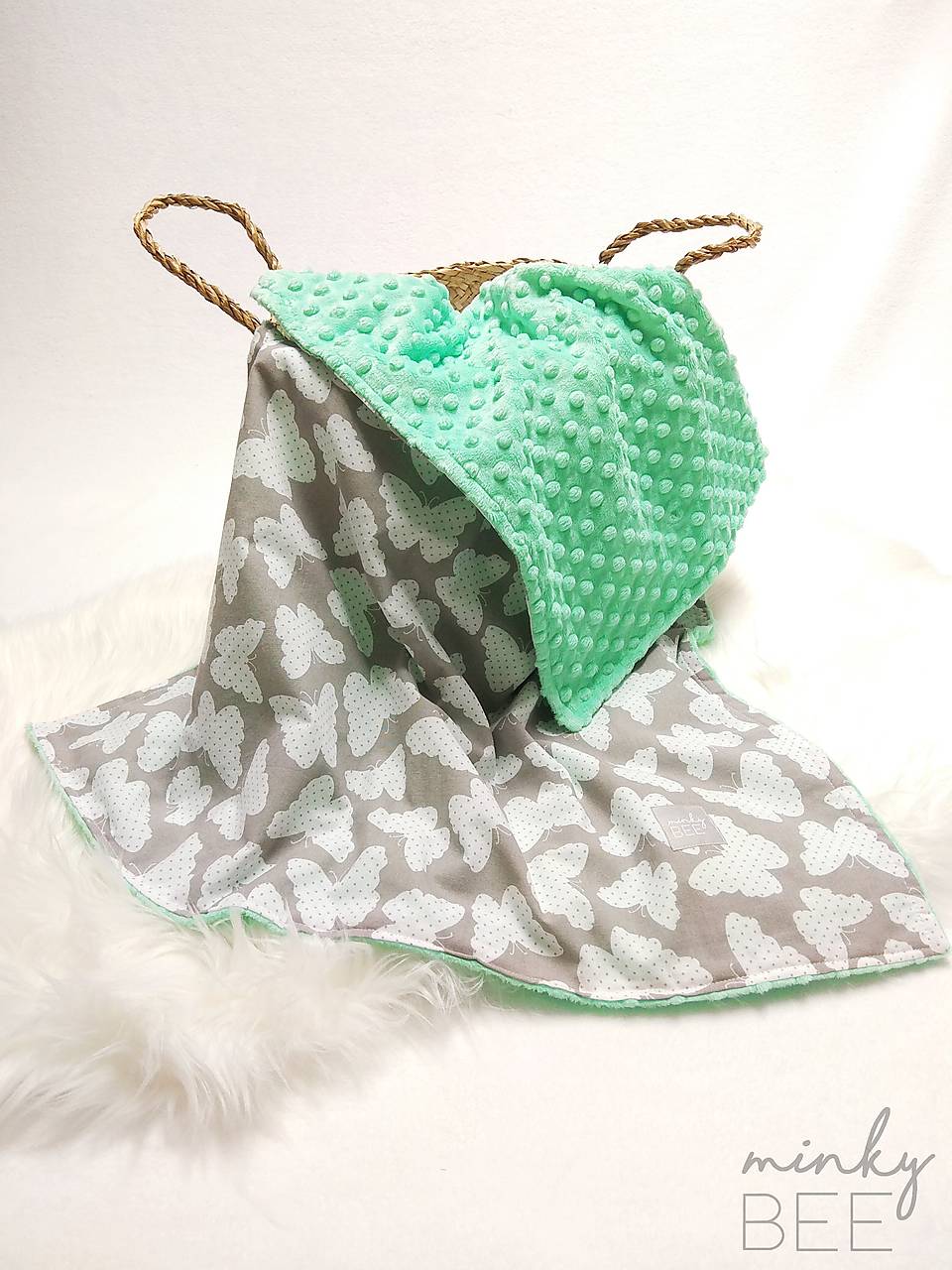 Letná deka  IHNEĎ K ODBERU (Motýle/opal minky)