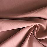 Textil - (33) 100 % predpraný mäkčený ľan staroružová, šírka 135 cm - 13464252_