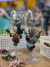 Nádoby - Kvetinová ozdoba na svadobné poháre "opojné letné večery" - 13464506_