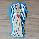 Dekorácie - Závesný anjel Modrá - 13464525_