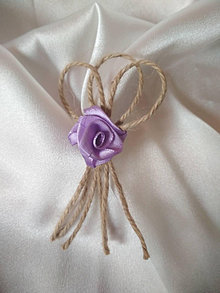 Svadobné pierka - vintage pierko-fialová ružička - 13467925_