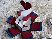 Úložné priestory & Organizácia - Hexagonálny box na fotky (S vnútornou krabičou so srdiečkami) - 13468094_