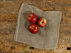 Nákupné tašky - Ľanové vrecko na ovocie a zeleninu - 13466966_