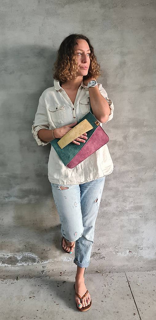 Kabelky - COLOR bag kožená - 13467492_