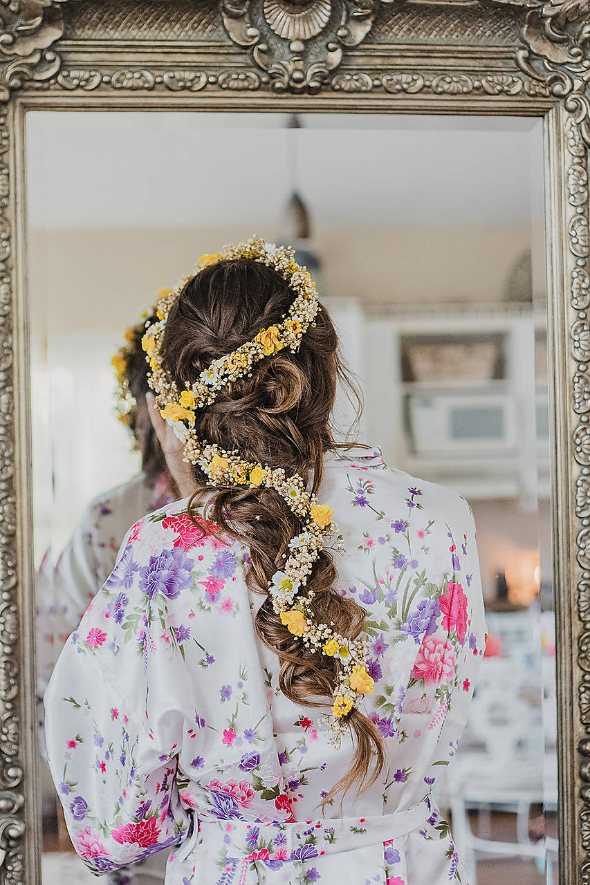 Kvetinový pletenec "slnkom zaliate ráno"