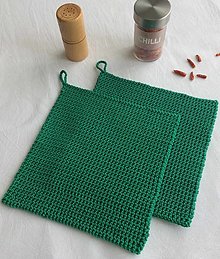 Úžitkový textil - Chňapky (Zelená) - 13469385_