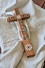 Kríž drevený 30cm farebný Spiral