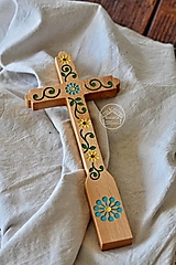 Kríž drevený 30cm farebný Spiral
