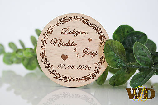 Darčeky pre svadobčanov - Svadobné magnetky - 13471262_