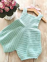 Detské oblečenie - Mentolkové rompery pre bábätko - 13469133_
