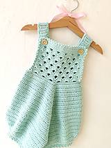 Detské oblečenie - Mentolkové rompery pre bábätko - 13469138_