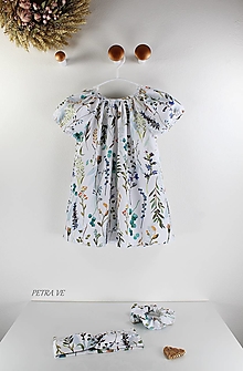 Detské oblečenie - Detské šaty s riasením, Lúčne kvety - 13470637_