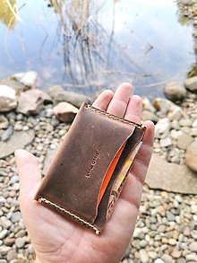 Peňaženky - kožená minimalistická peňaženka "The One" - 13471155_
