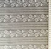 Textil - folk sivý, 100 % bavlna, šírka 140 cm - 13472234_