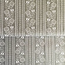 Textil - folk sivý, 100 % bavlna, šírka 140 cm - 13472233_