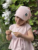 Detské čiapky - Letná šatka so šiltom bledoružová - 13472578_