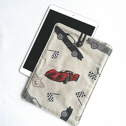 Detské tašky - Puzdro na 10,5" iPad, tablet Autá - 13471535_