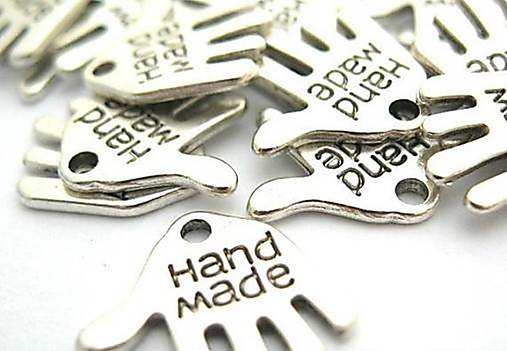 Komponenty - prívesok Hand made 13x12mm - 13471287_
