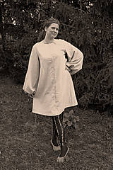 Šaty - Ľanové ženské šaty Hrdinka - 13473397_