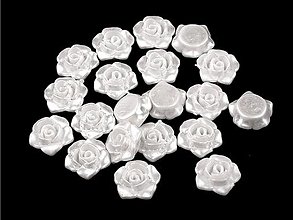Korálky - Plastové korálky ružičky, 10 ks - 13471527_
