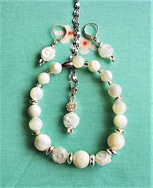 Sady šperkov - Biela perleť - 13474696_