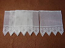 Úžitkový textil - háčkovaná vitrážková záclonka - 13474148_