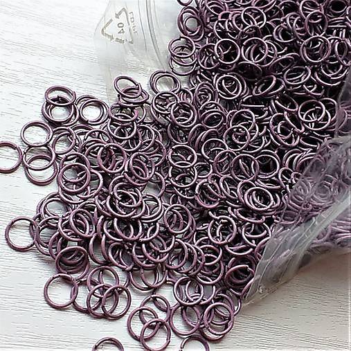Komponenty - hliníkové elexované krúžky 10 kusov 8mm (Fialová) - 13473943_