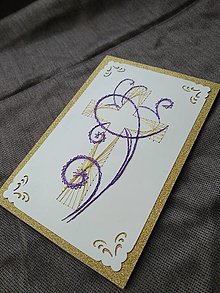 Papiernictvo - Magic card 1. sv. prijímanie s menom (Fialová) - 13475083_