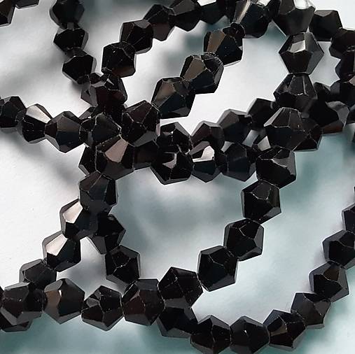 CrystaLine Beads™/bicone 3mm-1ks (čierna)