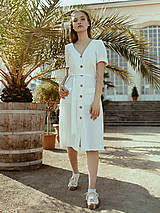 Šaty - Mušelínové šaty biele - 13476737_
